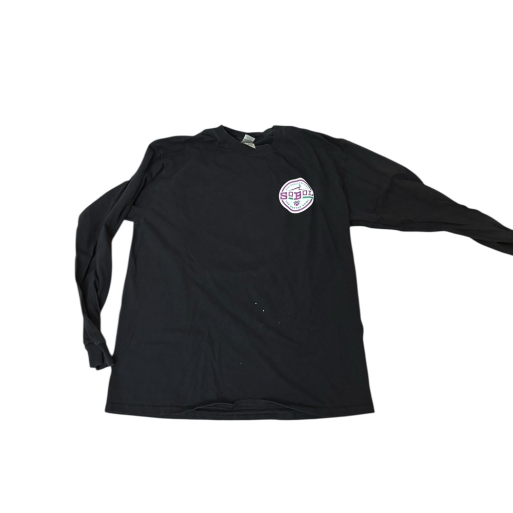 Black Long Sleeve T-Shirt with Logo. Size L. Gently worn.